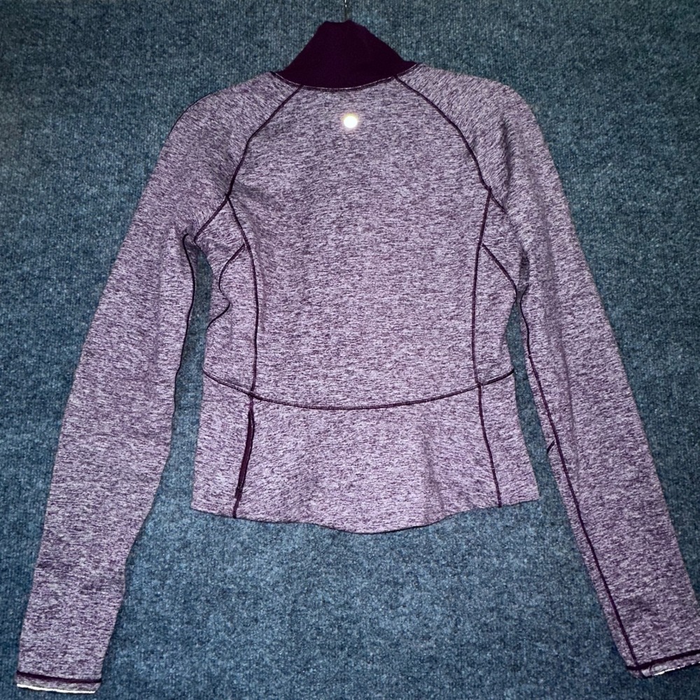 Lululemon Its Rulu Half Zip 6 Heathered Dark Red Space Dye Pullover Running Top - Picture 3 of 6